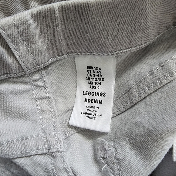 H&M Gray Sequin Denim Leggings Jeans - Picture 6 of 6